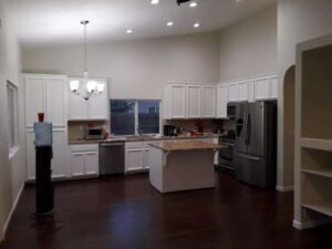 Freshly painted white interior of the house