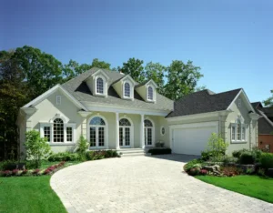Fresh exterior paint applied by professional exterior painters