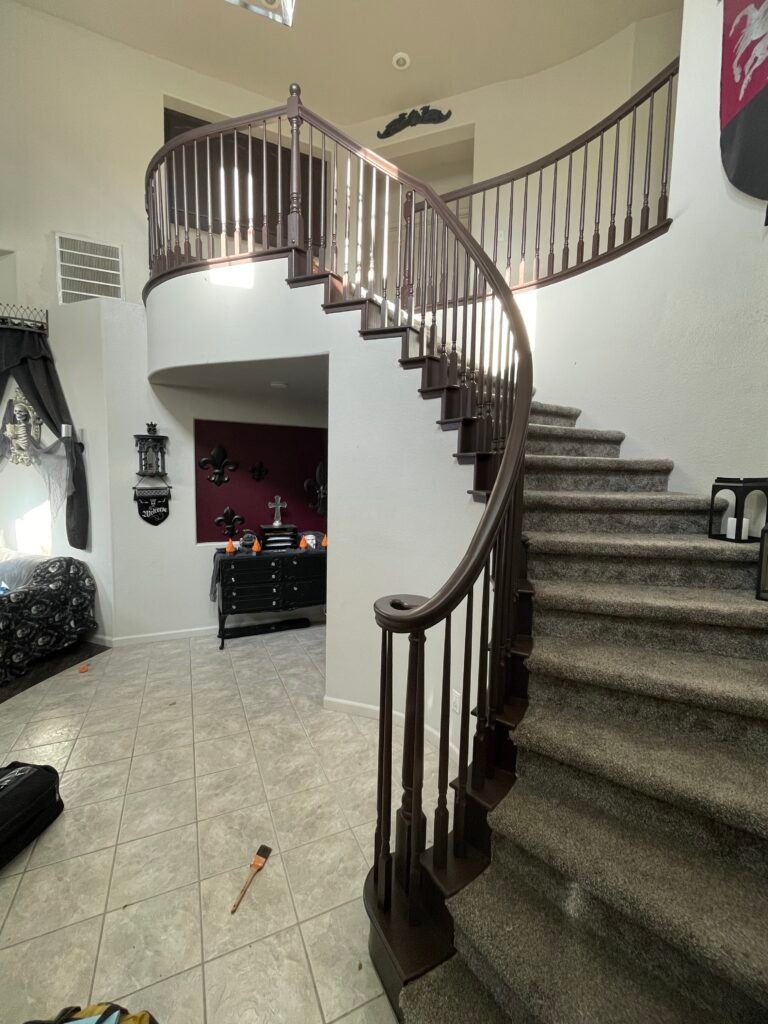 interior stairs house after full painting