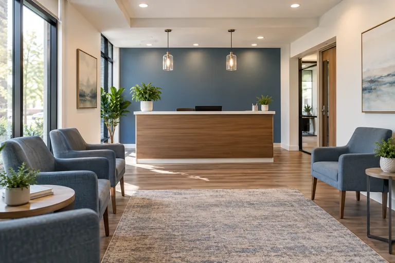 Welcoming freshly painted office